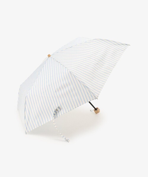 HIYARI 晴雨兼用ストライプ折りたたみ傘 晴雨兼用】ストライプ幾何プリント折り畳み傘(傘・日傘