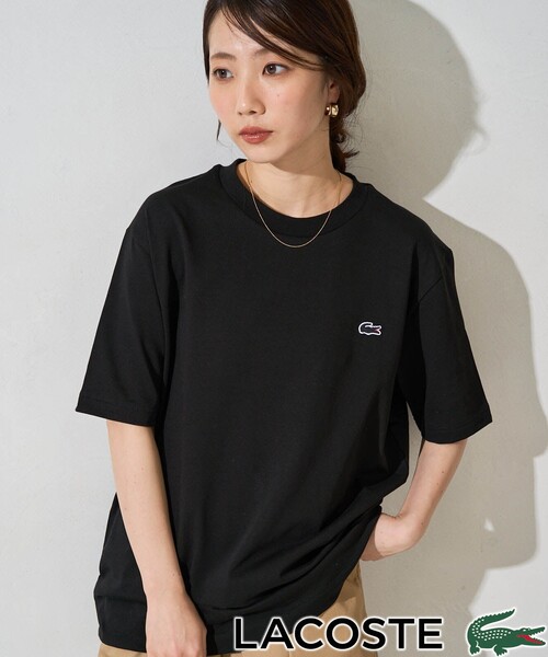 tシャツ 限定展開 LACOSTE/ラコステ ワンポイントロゴ半袖Tシャツ レディース