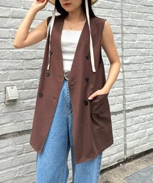 ベスト ジレ ノーカラーリネン混ジレ レディース｜ZOZOTOWN Yahoo!店