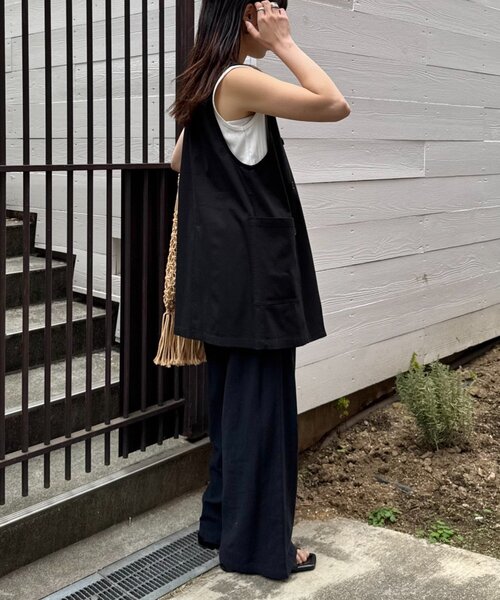 アナトミカ 千鳥格子 ベスト ジレ　リネン 麻　レショップ　フランス LEPSIM ベスト ジレ リネン混ベスト 124029 レディース