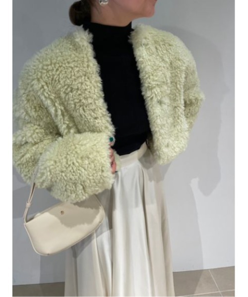 SNIDEL（スナイデル） ノーカラージャケット FREE ホワイト レディース