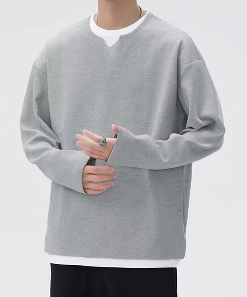 SBG by 7JEWELRY トレーナー スウェット SBG キーネック レイヤード