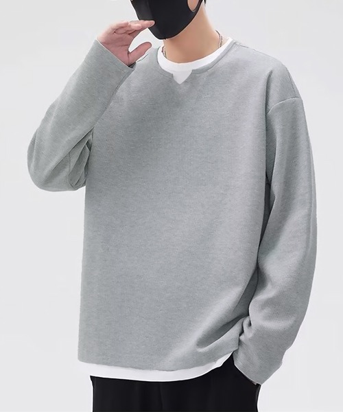 SBG by 7JEWELRY トレーナー スウェット SBG キーネック レイヤード