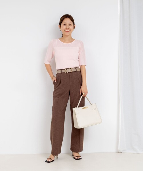 NOLLEY'S ニット セーター 「手洗い可能」ベーシック半袖ニット