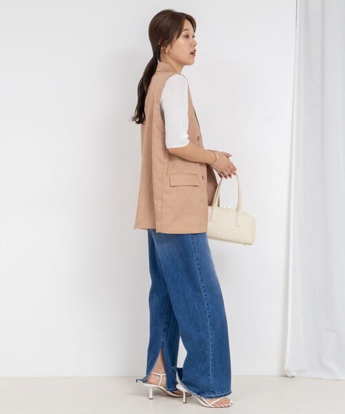 「NOLLEY'S」 半袖ニット 38 シルバー レディース NOLLEY'S ニット セーター 「手洗い可能」ベーシック半袖ニット
