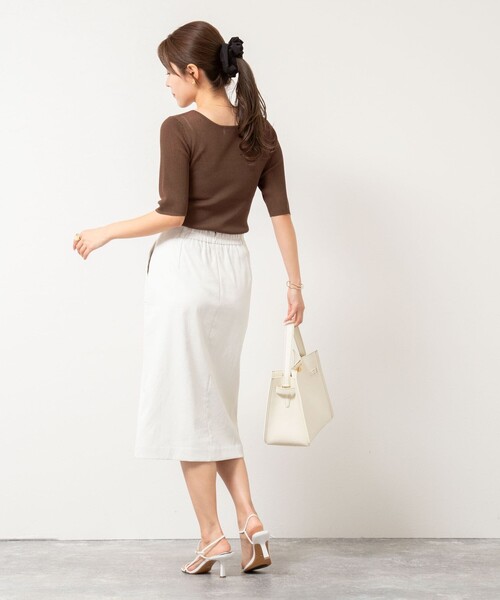 NOLLEY'S ニット セーター 「手洗い可能」ベーシック半袖ニット