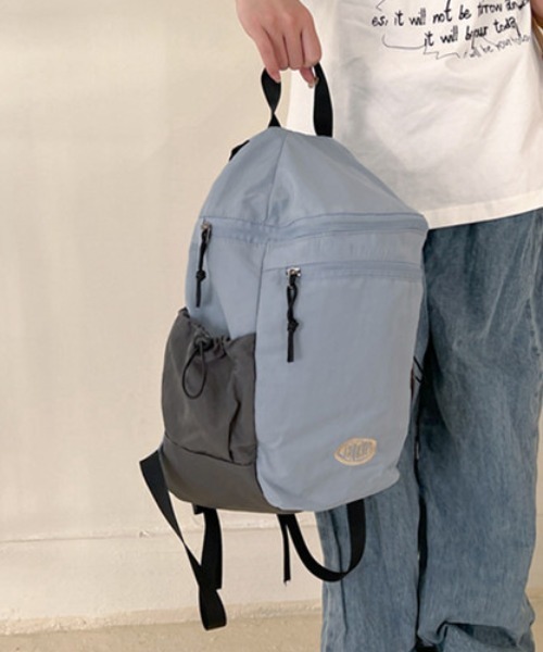 EMS - 80sVTG★EMS★バイカラー/ ナイロン/リュックサック★デイパックサイズ デイバック リュック バイカラーナイロンlogoバッグパック