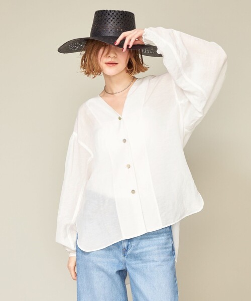 UNITED ARROWS｜<conte>シアー Vネックブラウス | Rakuten