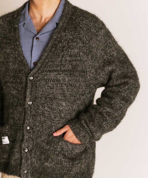 【美品】 Schott ショット パーフェクトモヘアカーディガン 黒 刺繍 L 美品】 Schott ショット パーフェクトモヘアカーディガン 黒