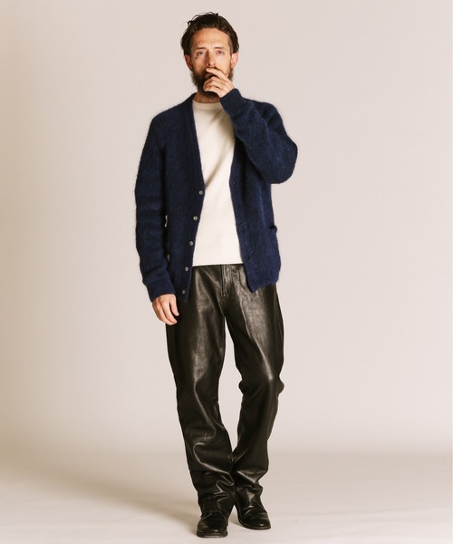 美品 Schott ショット モヘア カーディガン ゼブラ XL セーター schott（ショット）の「Schott/ショット/MOHAIR ZEBRA CARDIGAN
