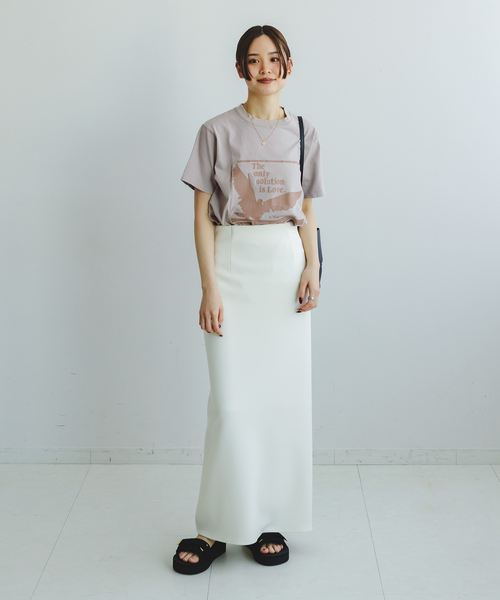 「Couture d'adam」 半袖Tシャツ 38 ベージュ レディース