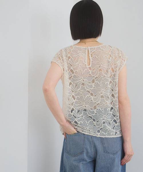 tシャツ コードレースシアーノースリーブプルオーバー レディース VIS(ビス) / コードレースシアーノースリーブプルオーバー