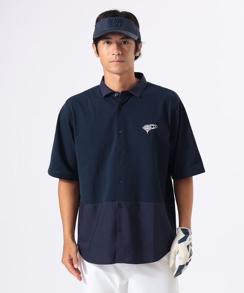 BEAMS GOLF ポロシャツ ORANGE LABEL / ワイド 切り替え ポロ襟