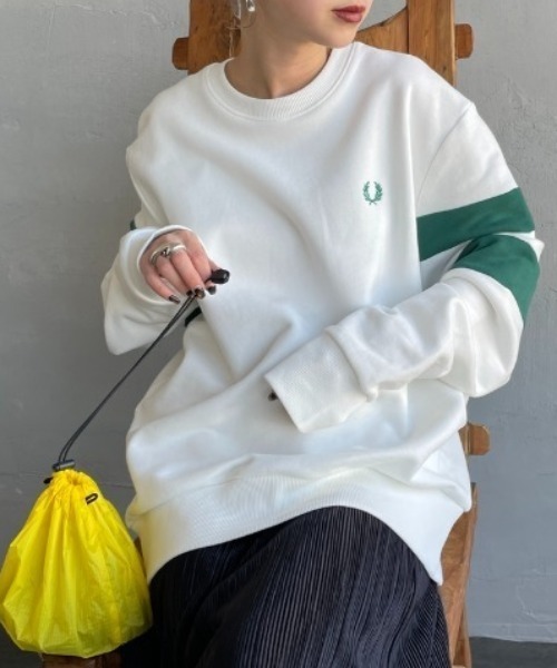トレーナー スウェット 「WEB先行予約」「FRED PERRY/フレッドペリー」 PEACHED TIPPED クルーネックスウェット レディース