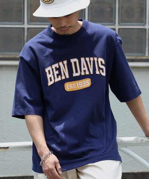 「BEN DAVIS」 半袖Tシャツ L オレンジ メンズ
