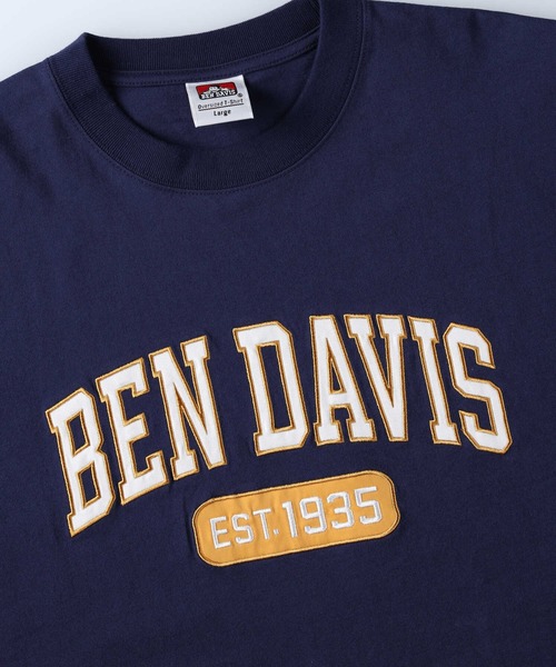 「BEN DAVIS」 半袖Tシャツ L オレンジ メンズ