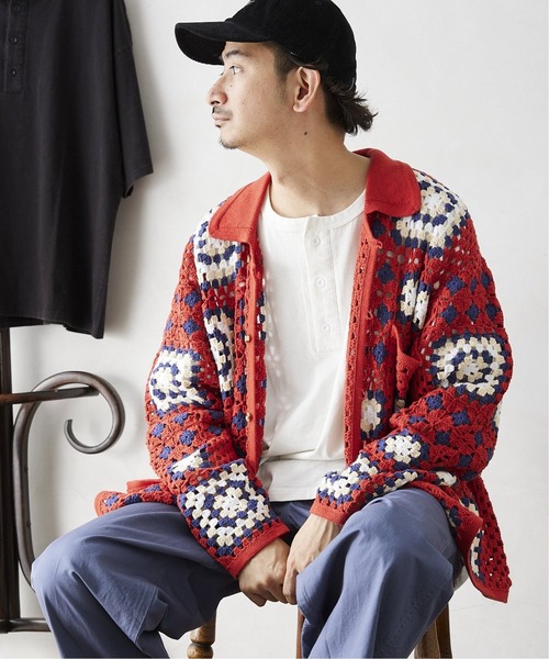 Peak × JOURNALSTANDARDrelume別注カーディガン CALIFORNIA クロシェアミ ニットカーディガン 