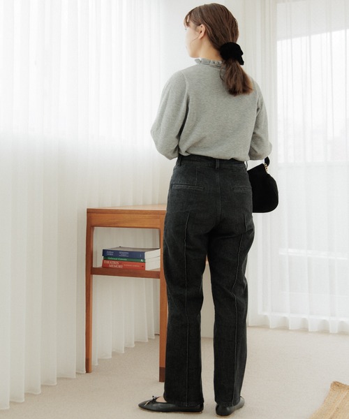 「flower」 長袖ニット FREE アイボリー レディース_画像2