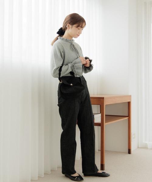 「flower」 長袖ニット FREE アイボリー レディース_画像3