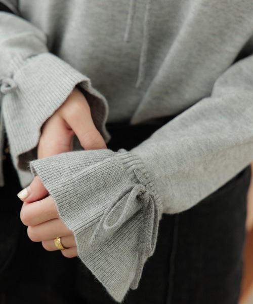 「flower」 長袖ニット FREE アイボリー レディース_画像7