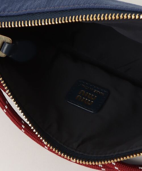 miu 「miu miu」 ギャバジンポーチ - ブルー レディース