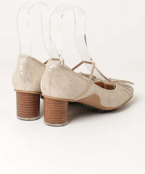 「tsumori chisato WALK」 リボンパンプス 22.5cm ベージュ レディース_画像2