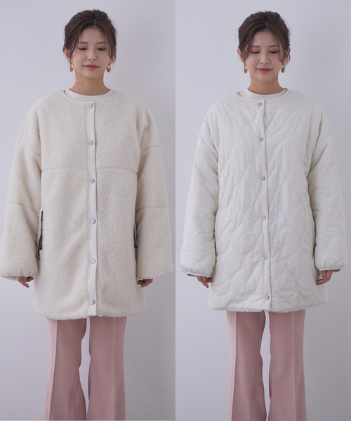 vis-'a-vis（ビサビ） 「vis-`a-vis」 ノーカラージャケット L カーキ