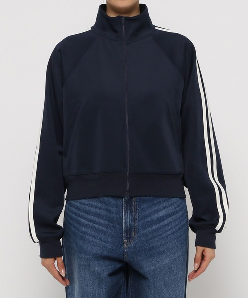 「LOWRYS FARM」 ジャージブルゾン LARGE ブルー レディース