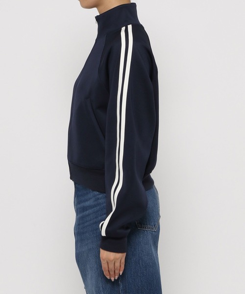 「LOWRYS FARM」 ジャージブルゾン LARGE ブルー レディース