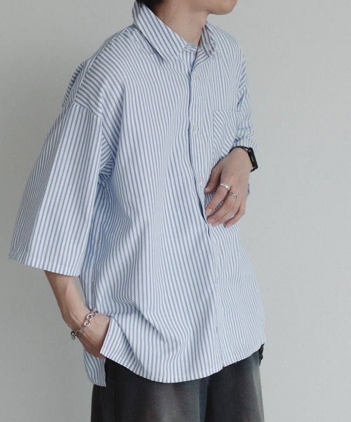 「epnok」 半袖シャツ LARGE ブルー系その他 メンズ_画像8