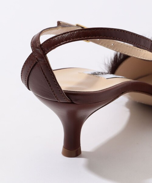 「NEBULONI E」 ヒールサンダル 38 ダークブラウン レディース_画像6