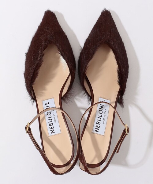 「NEBULONI E」 ヒールサンダル 38 ダークブラウン レディース_画像7