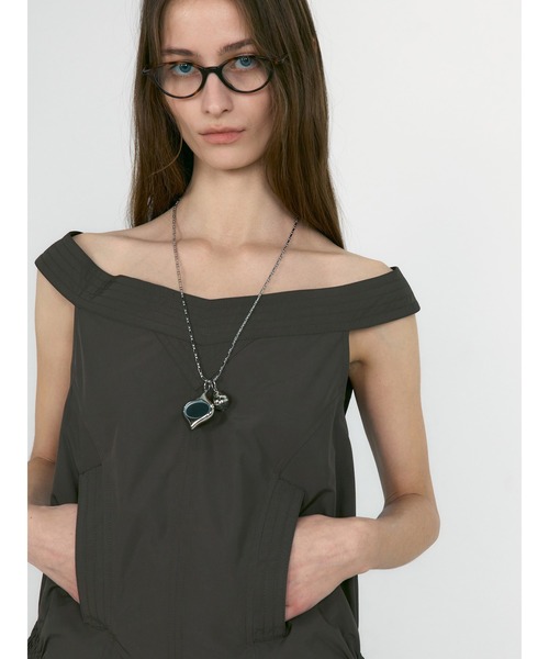 LOW CLASSIC（ロウクラシック） ブラウス シャツ OFF-SHOULDER SHIRRED