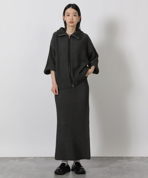 LAKOLE（ラコレ） ニット セーター 配色ZIPカーディガン / 581264