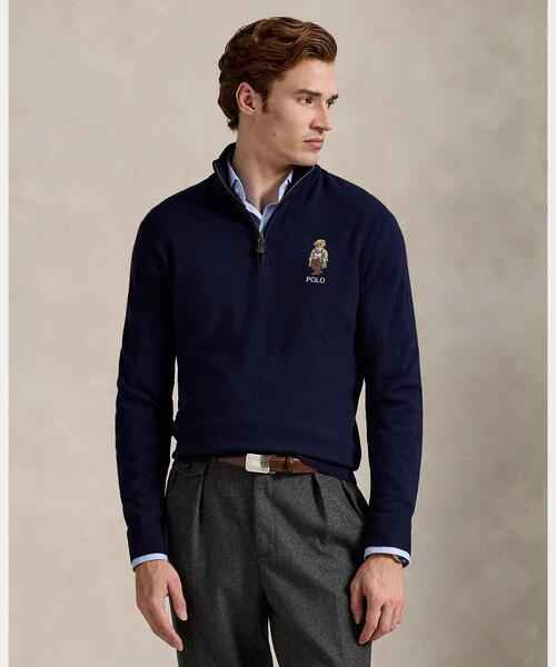 ポロ ラルフローレン ベアウールクォータージップセーター 秋冬 サイズXS 新品 POLO RALPH LAUREN セーター ニット Polo ベア ウール