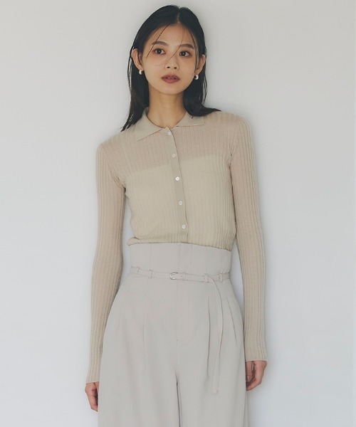 anuans（アニュアンス） カーディガン カシミヤ100ニットシャツ