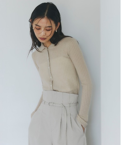 anuans（アニュアンス） カーディガン カシミヤ100ニットシャツ