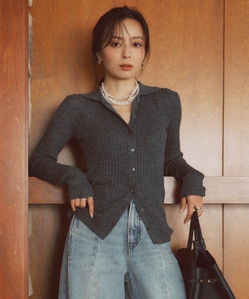 anuans（アニュアンス） カーディガン カシミヤ100ニットシャツ