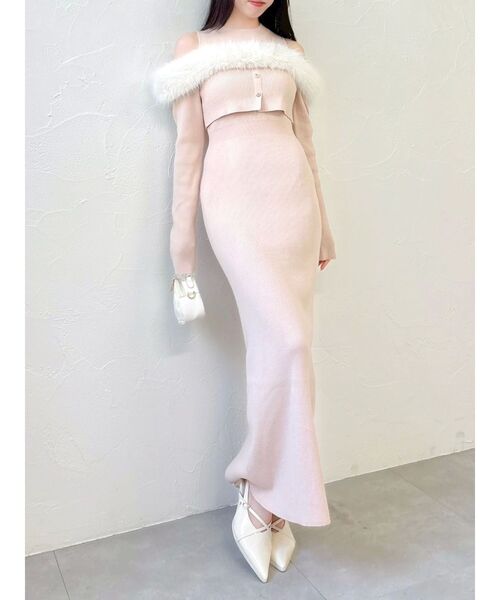 dazzlin（ダズリン） ワンピース オフショルファードッキングニット