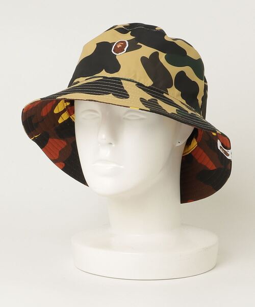 A BATHING APE リバーシブル　バケットハット A BATHING APE(アベイシングエイプ) Logo Python Pattern Reversible