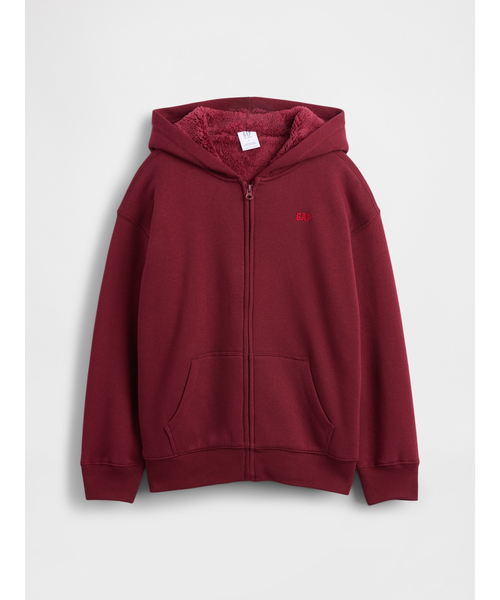 GAP（ギャップ） パーカー リラックスフィット 裏ボア Gapロゴ ジップ