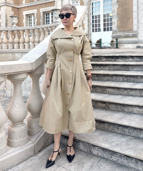 ワンピース コクーンタックワンピースの画像