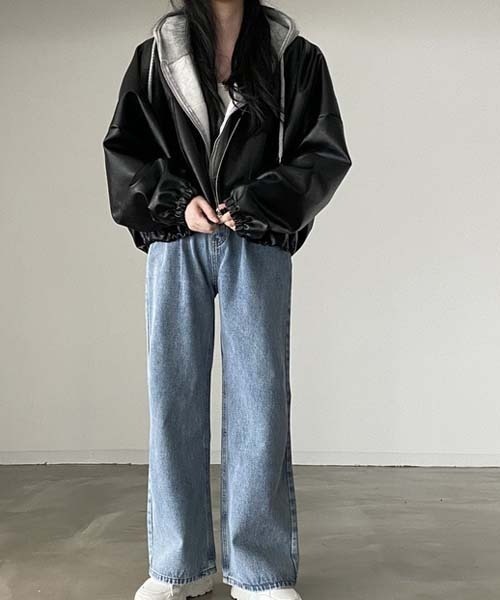 「shameless」 ブルゾン FREE ブラック レディース_画像3