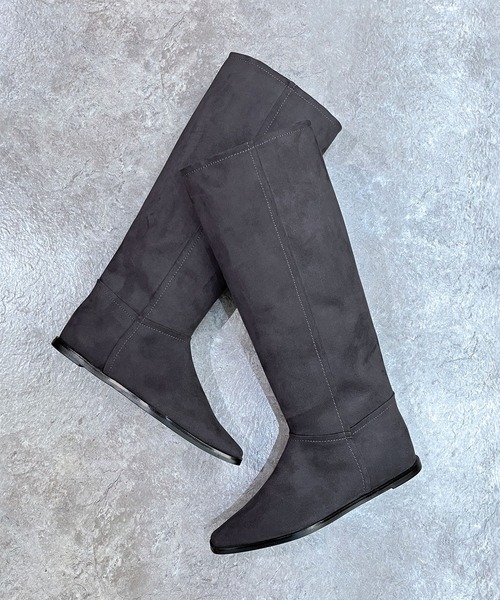 「enchanted」 ブーツ 23 ダークグレー レディース_画像2