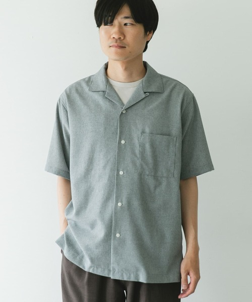 「URBAN RESEARCH DOORS」 半袖シャツ LARGE チャコールグレー メンズ_画像3