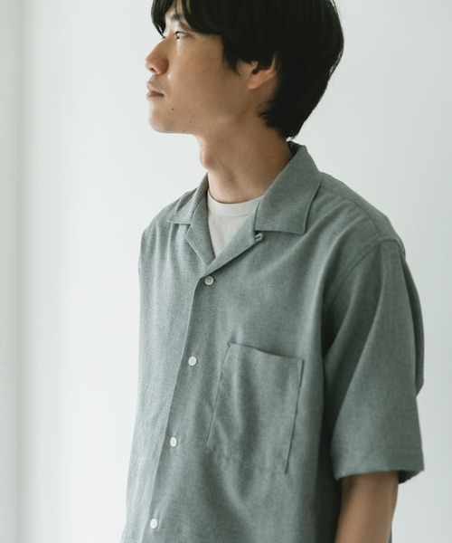 「URBAN RESEARCH DOORS」 半袖シャツ LARGE チャコールグレー メンズ_画像6