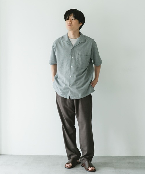 「URBAN RESEARCH DOORS」 半袖シャツ LARGE チャコールグレー メンズ_画像7