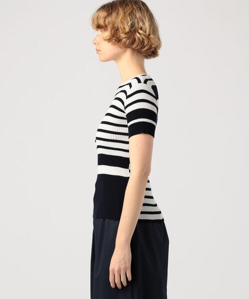 「TOMORROWLAND」 半袖ニット S ライトイエロー レディース_画像5