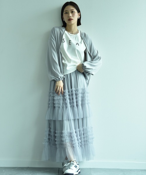 「INTERPLANET」 ブルゾン FREE ライトグレー レディース_画像6