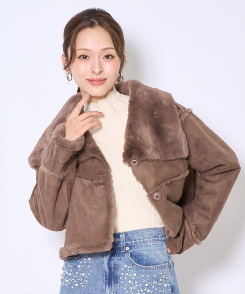 AND COUTURE（アンドクチュール） ムートンコート ボアコート ファー